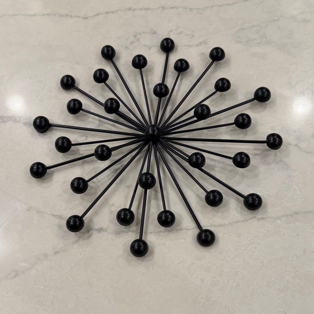 3/$30 Black Starburst Wall Decor